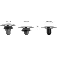 Sapho Umývadlová výpusť 5/4“, click-clack, veľká zátka, 5-65mm, keramika biela CV1110C