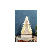 Dekoračný LED stromček 8,5x4x14,5 cm - teplá biela