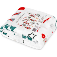 Vianočná deka MAGIC FOREST 130x160 cm - Farebné stromčeky