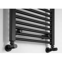 Aqualine DIRECT vykurovacie teleso s bočným pripojením 450x1320mm, čierna mat ILR34B