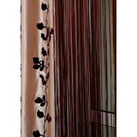 Šnúrkový záves TAGLIATELLE 140x250 cm - hnedý
