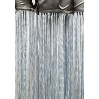 Šnúrkový záves TAGLIATELLE 140x250 cm - strieborný
