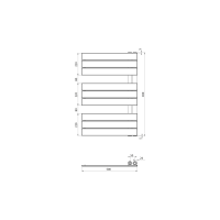 Aqualine MYTHOS vykurovacie teleso 500x830mm, čierna mat LLM508B