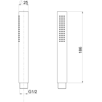 Sapho Ručná sprcha, 186mm, zlato mat DO21G