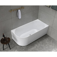 Aqualine TIBERA STRIP R rohová stojaca vaňa, 170x81cm, biela E1015G