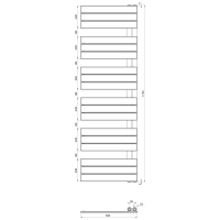 Aqualine MYTHOS vykurovacie teleso 500x1730mm, chróm LLM517C