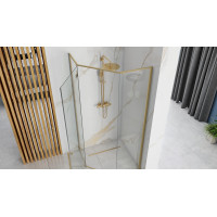 Sprchovací kút REA DIAMOND 90x90 cm - brúsený zlatý