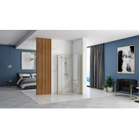 Sprchovací kút REA DIAMOND 90x90 cm - brúsený zlatý
