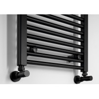 Aqualine DIRECT vykurovacie teleso s bočným pripojením 450x960mm, čierna mat ILR94B