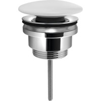 Sapho Umývadlová výpusť 5/4“, click-clack, veľká zátka, 5-65mm, keramika biela CV1110C Sapho Umývadlová výpusť 5/4“, click-clack, veľká zátka, 5-65mm, keramika biela CV1110C
