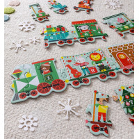 Petit Collage Podlahové puzzle Vianočný vláčik