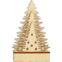 Dekoračný LED stromček 8,5x4x14,5 cm - teplá biela