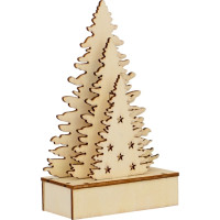 Dekoračný LED stromček 8,5x4x14,5 cm - teplá biela