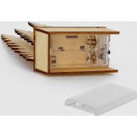 Dekoračný LED stromček 8,5x4x14,5 cm - teplá biela
