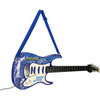Elektrická rocková gitara so zosilňovačom a mikrofónom pre deti - modrá