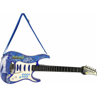 Elektrická rocková gitara so zosilňovačom a mikrofónom pre deti - modrá