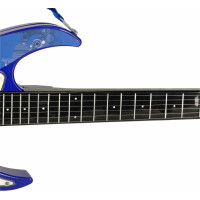 Elektrická rocková gitara so zosilňovačom a mikrofónom pre deti - modrá