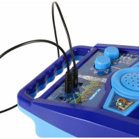 Elektrická rocková gitara so zosilňovačom a mikrofónom pre deti - modrá