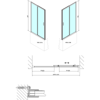 Polysan DEEP sprchové dvere posuvné 1100x1500mm, číre sklo MD1115