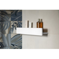 Sapho ABELINE polica s hrazdou rockstone 600mm, biela mat AB604-0101
