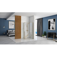 Sprchovací kút REA DIAMOND 90x90 cm - brúsený zlatý