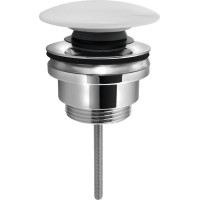 Sapho Umývadlová výpusť 5/4“, click-clack, veľká zátka, 5-65mm, keramika biela CV1110C