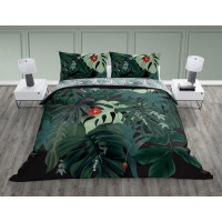 Bavlnené obliečky TRENDY Monstera - zelené - 160x200 cm