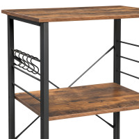 Regál na kolečkách SAMBOR rustic - stařený dub/černý