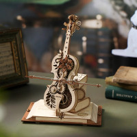 RoboTime 3D skladačka hracej skrinky Kúzelné violončelo (mechanický pohon)