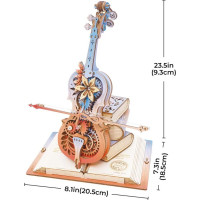 RoboTime 3D skladačka hracej skrinky Kúzelné violončelo (mechanický pohon)