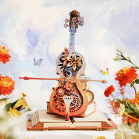 RoboTime 3D skladačka hracej skrinky Kúzelné violončelo (mechanický pohon)