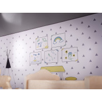 Drevený domček pre bábiky s nábytkom 70 cm - šedý