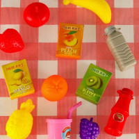 Piknikový kôš s príslušenstvom - Ovocie a nápoje