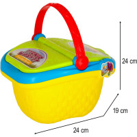 Piknikový kôš s príslušenstvom - Ovocie a nápoje