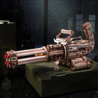 RoboTime 3D Drevené mechanické puzzle ROKR Rotačný guľomet LQA01