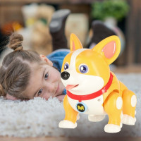 Interaktívny robot pes Corgi so svetlom a zvukom