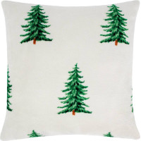 Povlak na polštář CHRISTMAS TREE DELIGHT 40x40 cm - bílý
