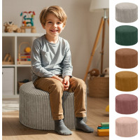 Taburet CHILL SPOT Velvet Stripes 45 cm - tmavě zelený