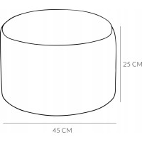 Taburet CHILL SPOT Velvet Stripes 45 cm - tmavě zelený