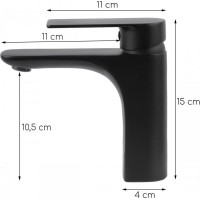 Umyvadlová baterie REMI - černá - vysoká