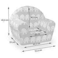 Detské kresielko MINI bouclé - krémové