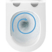 Závesné WC REA CARLO mini Tornado NFQ + Duroplast sedátko flat - biele
