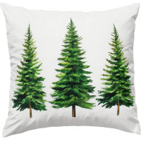Obliečka na vankúš CHRISTMAS TREE DELIGHT 45x45 cm - biela