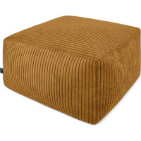 Taburet CHILL SPOT Velvet Stripes 45x45x25 cm - oranžový