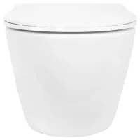 Závesné WC REA CARLO mini Tornado NF + Duroplast sedátko flat - biele