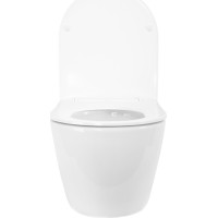 Závesné WC REA CARLO mini Tornado NFQ + Duroplast sedátko flat - biele