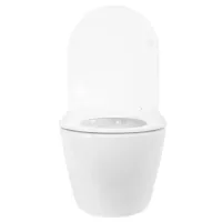 Závesné WC REA CARLO mini Tornado NF + Duroplast sedátko flat - biele