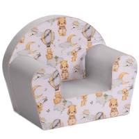 Detské kresielko MINI - Let balónom - biele / šedé