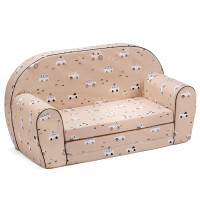 Detská rozkladacia MINI pohovka Autíčka - béžová Detská rozkladacia MINI pohovka Autíčka - béžová