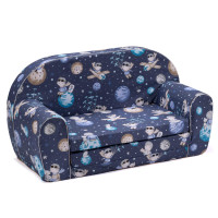 Detská rozkladacia MINI pohovka Malý princ - tmavo modrá